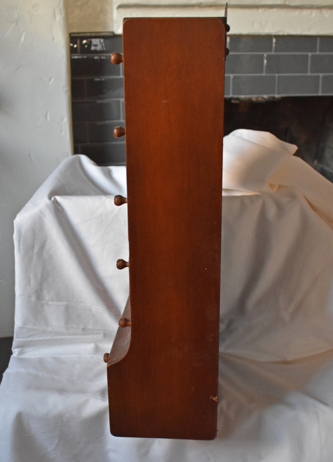 primitive wall hanging Spice Cabinet wood knobs apothecary pharmacy VERY NICE!