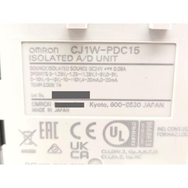OMRON CJ1W-PDC15 PLC Power Supply Module USED