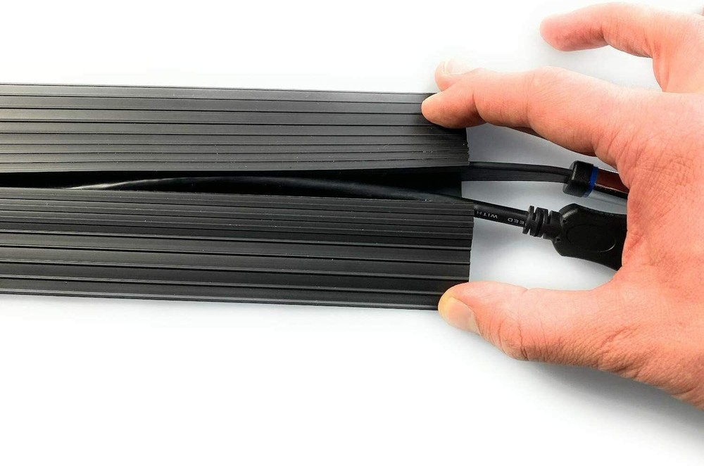 Black Cable Floor Protector / Cover /Protect Prevent a Trip HazardOn1shelf