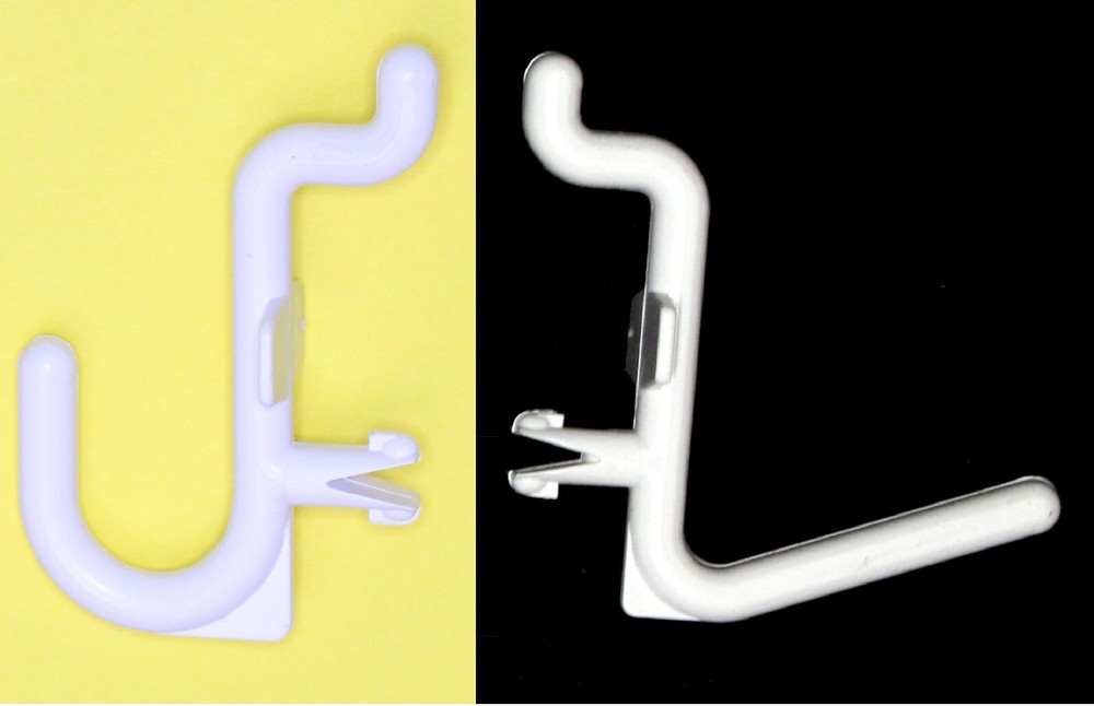 Plastic White J & L Style Pegboard Hooks Kit - 150 Pack PEGBOARD NOT INCLUDED