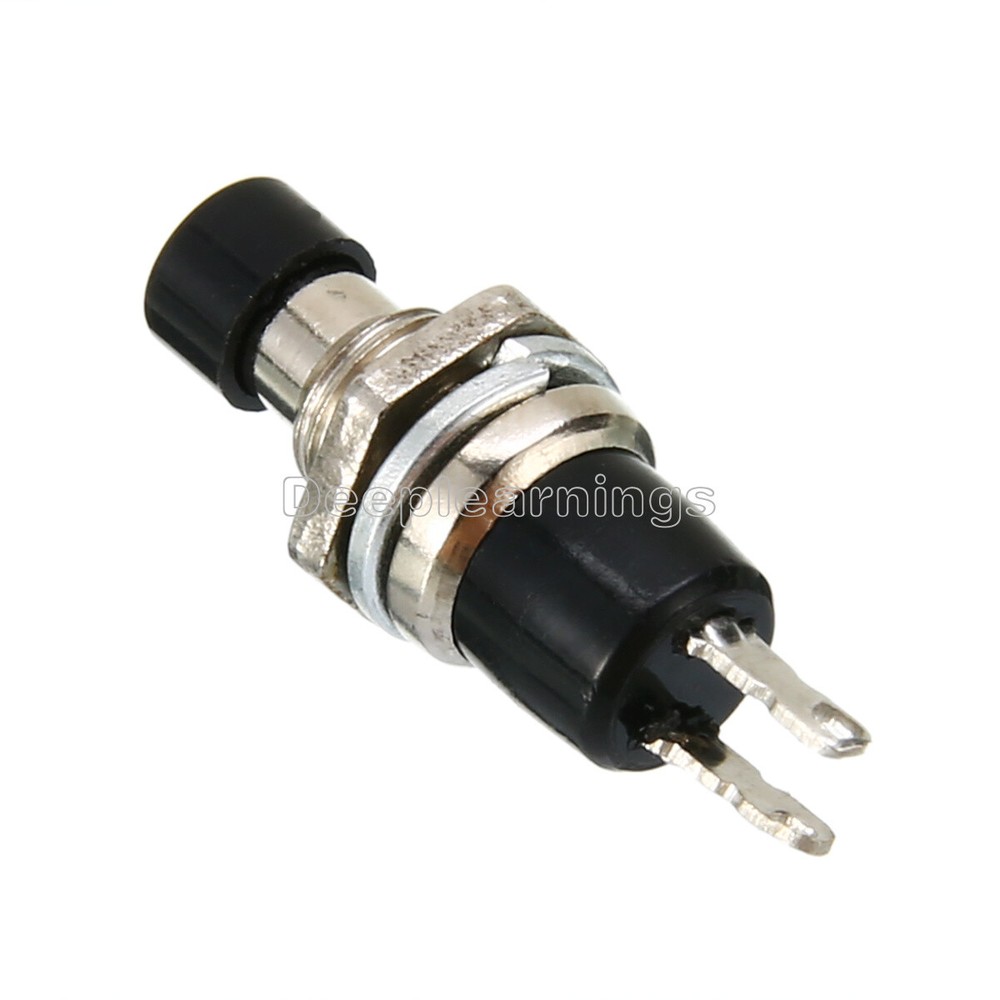 10PCS X Black PBS-110 ON/OFF Push button Mini Lockless Momentary Switch