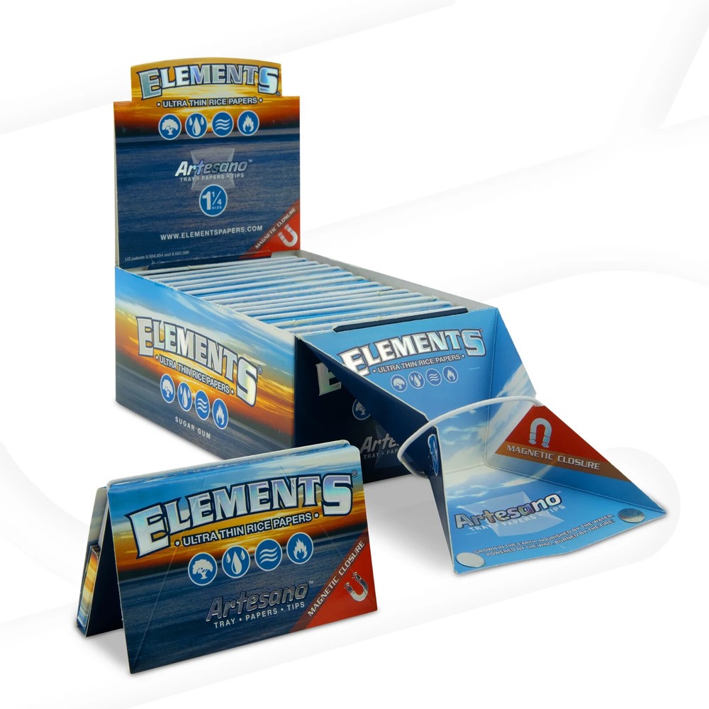 ELEMENTS ARTESANO 1 1/4 ROLLING PAPERS-15pks per display