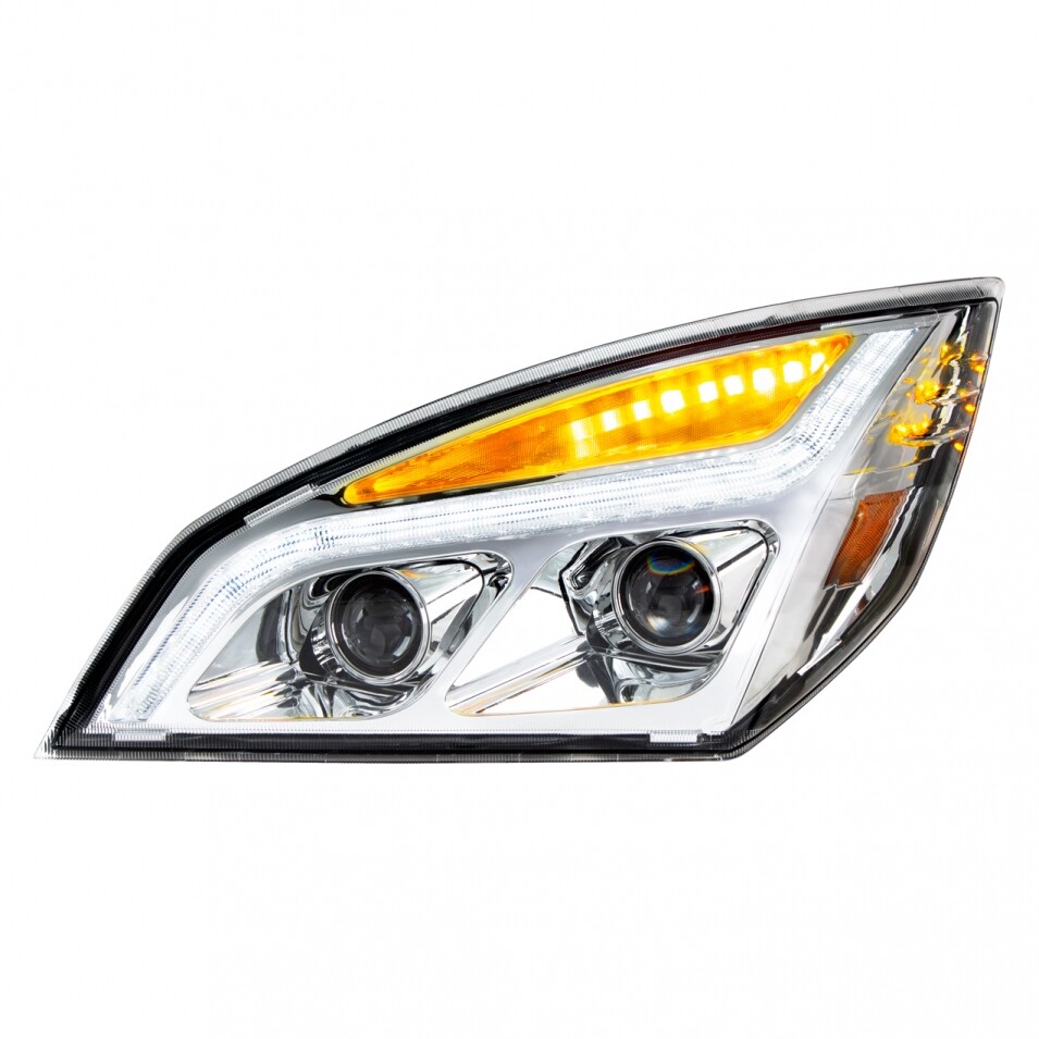 LED Projection Headlight w/ Position Light for Freightliner Cascadia - Driver