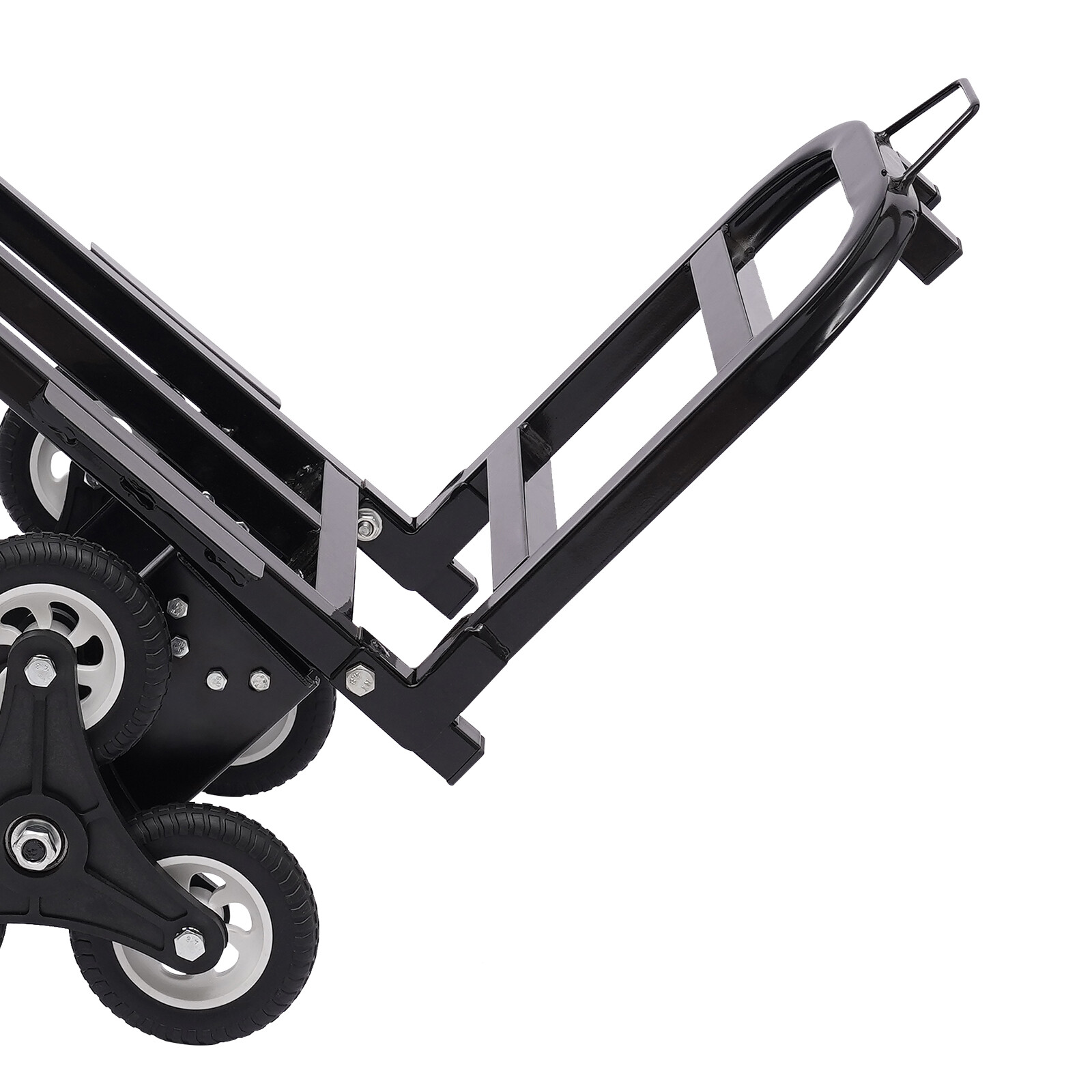 460lbs Black Stair Climbing Cart Trolley Stair Climber Hand Truck 29-45in Height