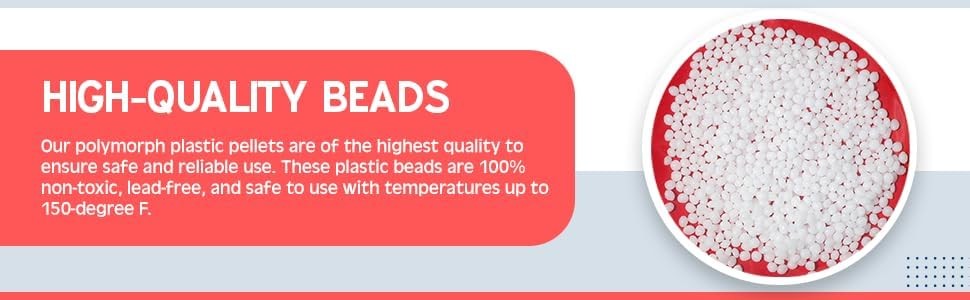 Thermoplastic Beads Pellets Mold-Able Polymorph 25 Grams All WHITE