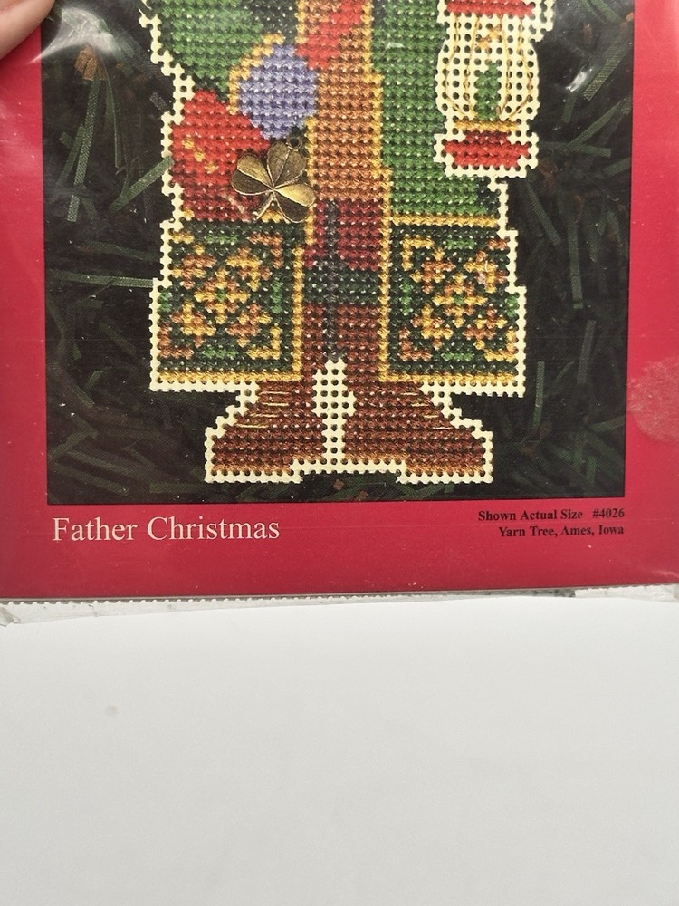 Olde Time Santa Needlepoint Ornament Trio Kits