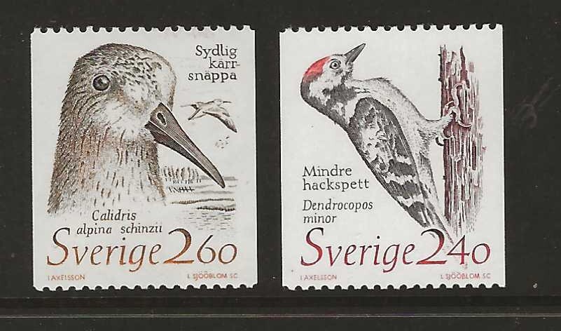 Sweden 1989 birds   MNH (a589)