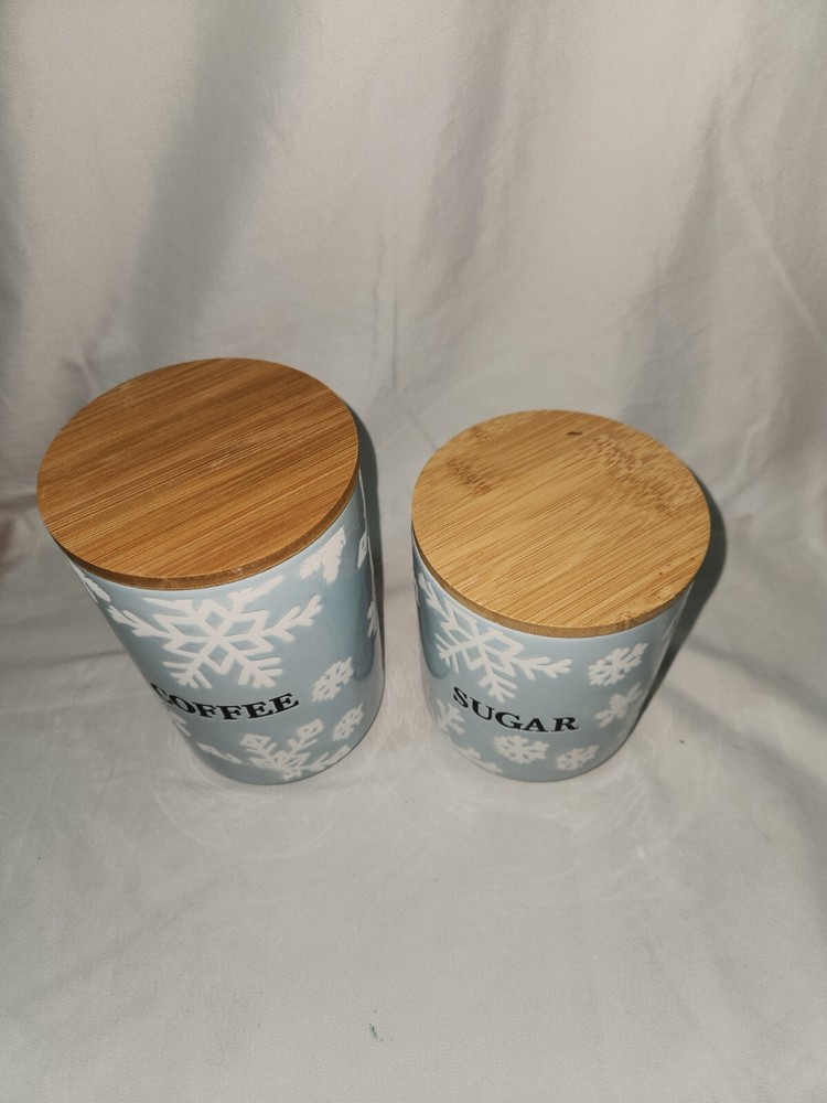 Snowflake Coffee And Sugar canister set