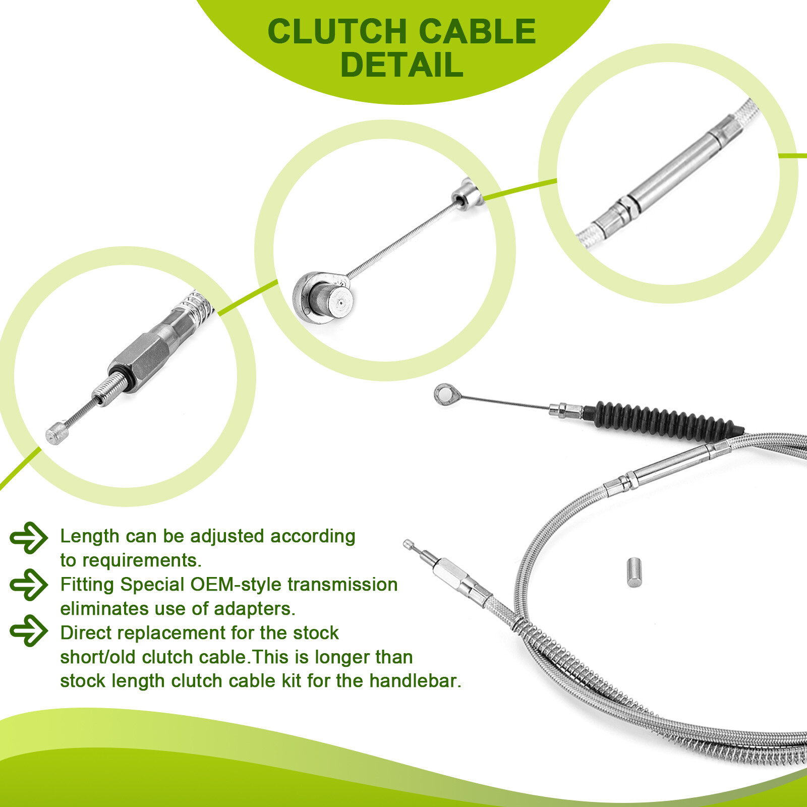 For Harley Heritage Softail Classic 16" Rise Gangster Ape Handlebars Kit Non-ABS