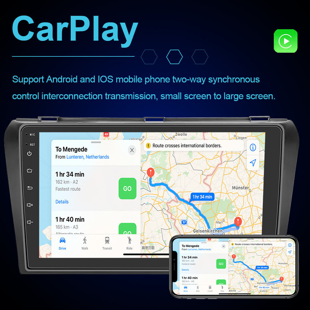For Mazda 3 2004-2009 Android 15 Car Stereo Radio GPS Navi WIFI BT Carplay 2+32G