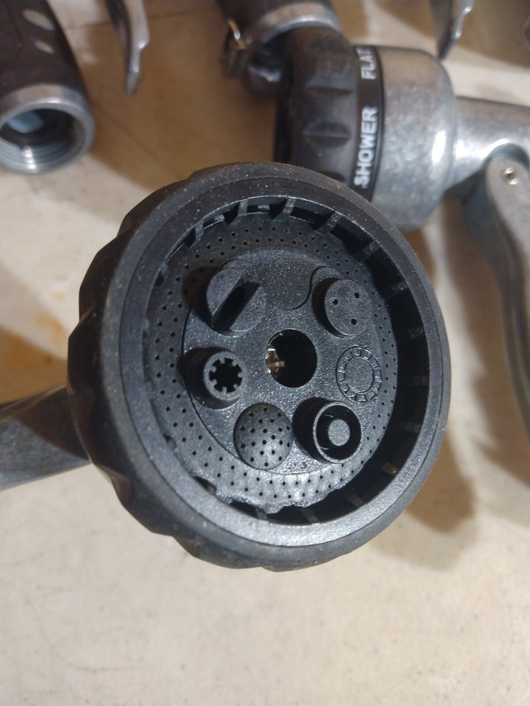 Front Trigger 7-Pattern Nozzle Galvanized Spray Nozzle Garden For Water Hose 5p