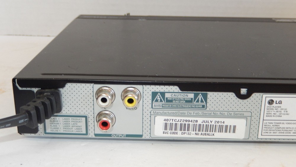 LG DP132 DVD Player HDMI "NO REMOTE"