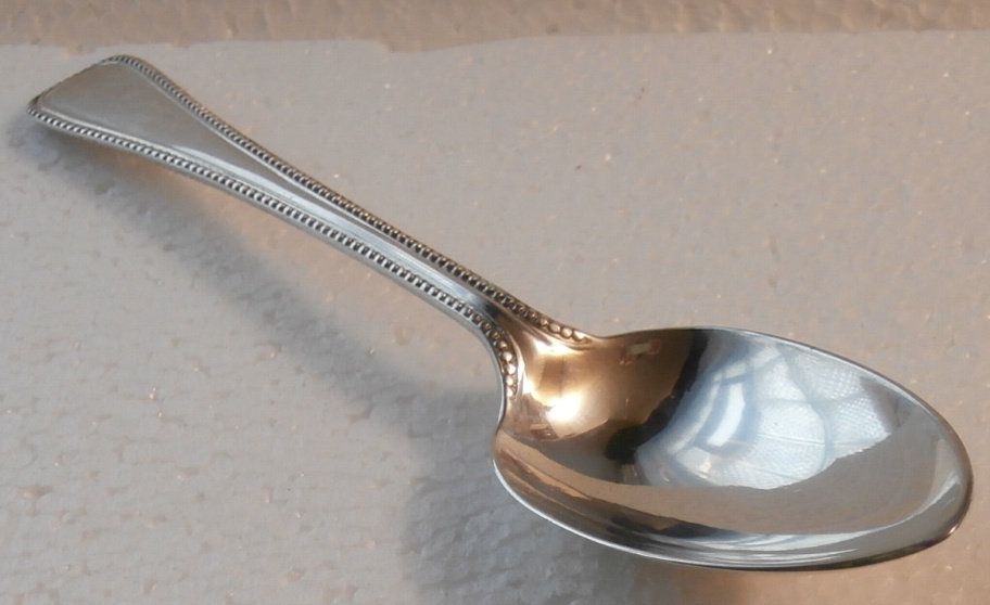 1868 Thomas Stone "Beaded / Engraved Spoon @ 5-7/8"