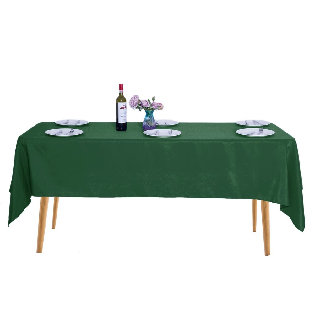 2-Pack 60x102 Inch Rectangular Tablecloths - Durable Polyester for Weddings, Ban