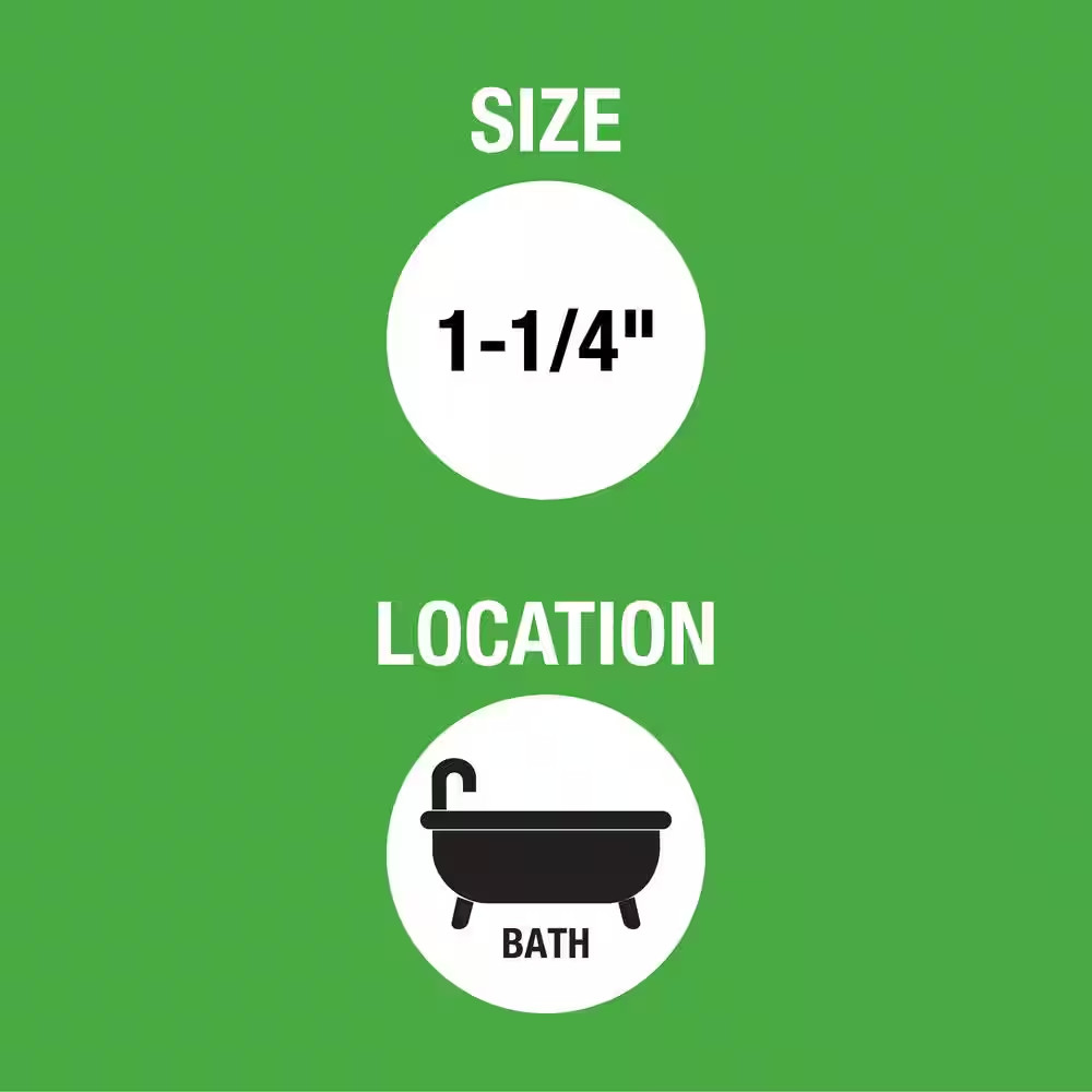 Designline Chrome-Plated Plastic Grid Drain with Overflow