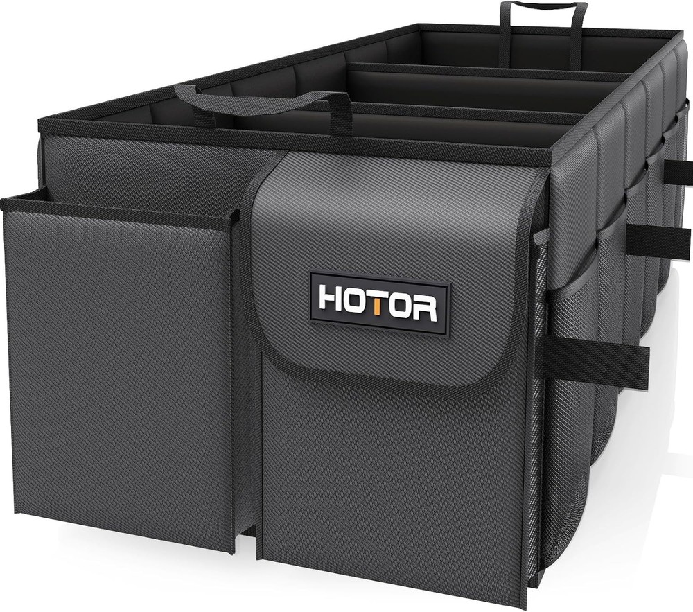 Elegant Foldable Trunk Organizer - 3 Compartment SUV & Sedan Storage Solution