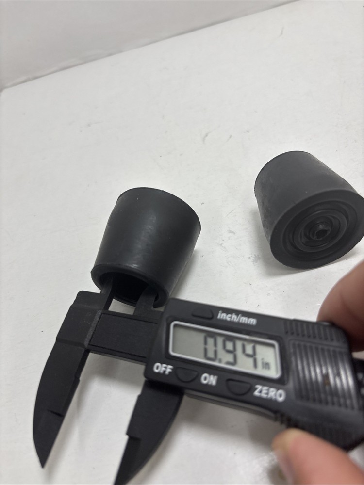 2 Pack Obtanim Replacement Cane Tips, Black, 1 Inch