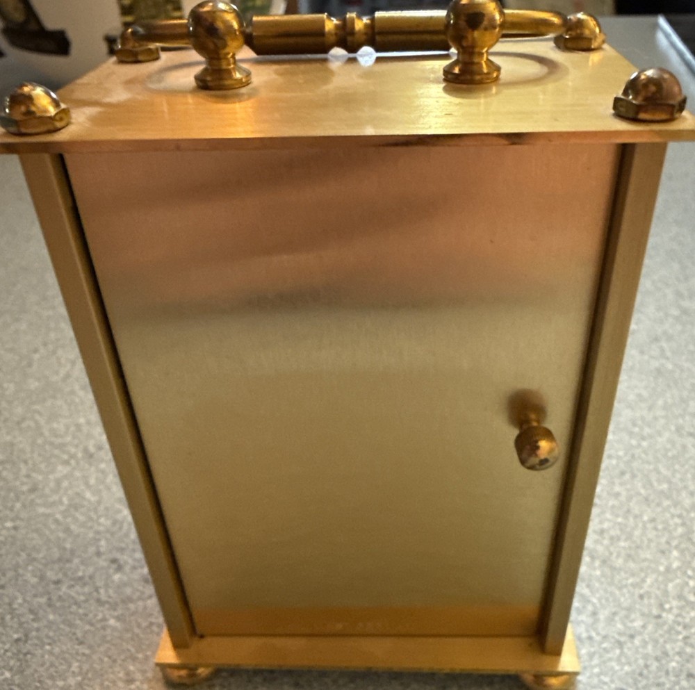 Benchmark Quartz Clock Brushed Brass Made In Germany