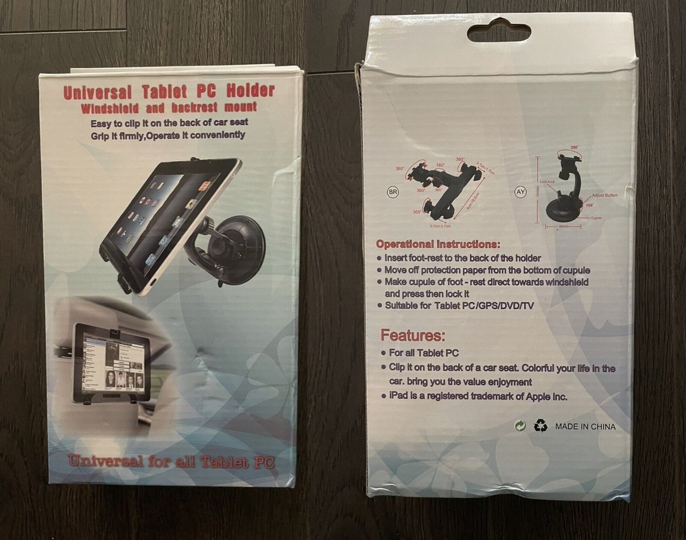 new Universal Tablet PC Holder Windshield and backrest mount Back Seat Clip