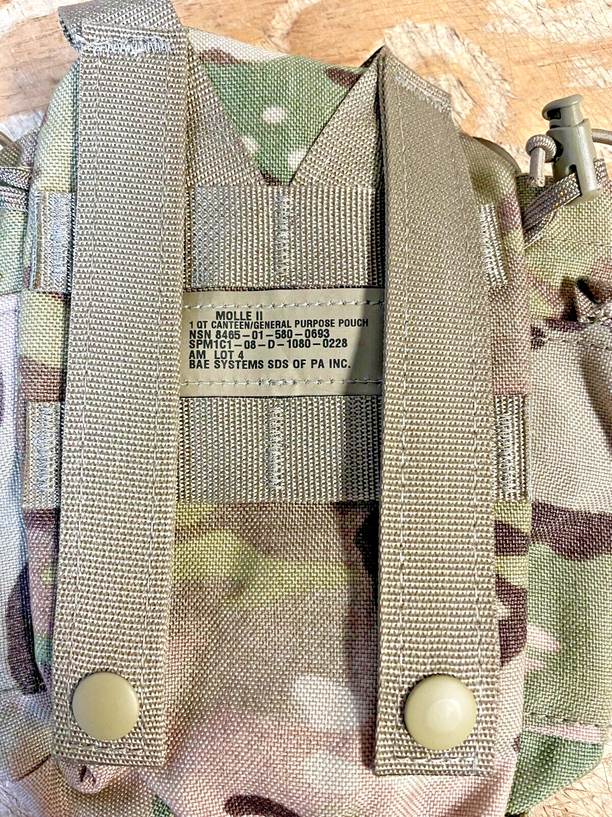 USGI Military MOLLE 1 QT CANTEEN COVER Carrier Utility Pouch OCP Multicam MINT