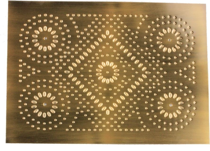 Pie Safe Tin - Fireworks Pattern - Antique Brass (STL-FWKSAB)