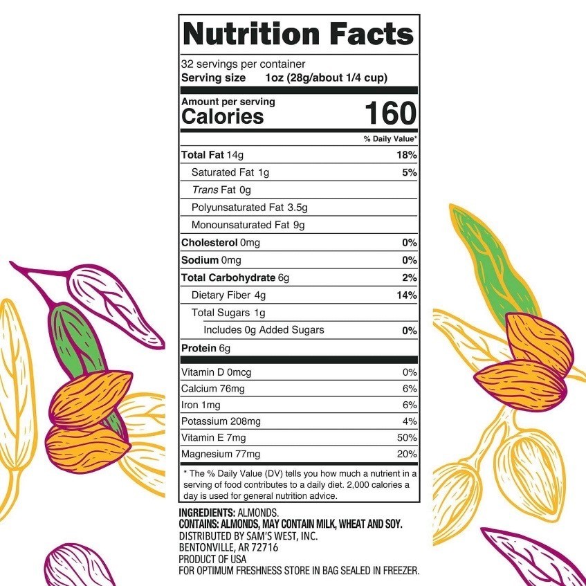 2 Pack Member's Mark Sliced Almonds 2 lb Each Bulk Nuts