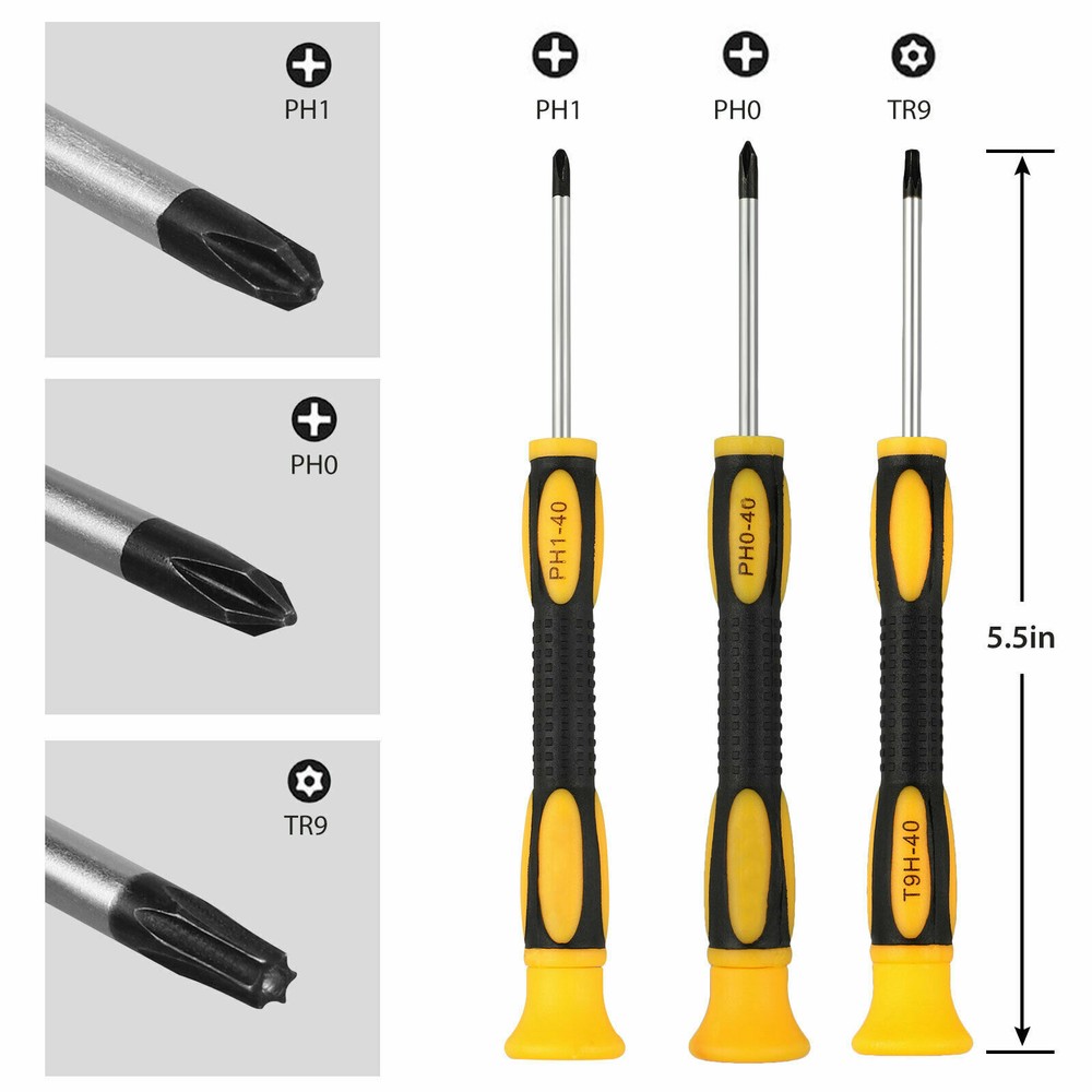 9x Magnetic Screwdriver Opening Repair Cleaning Tool Kit for PS4 XBOX Controller