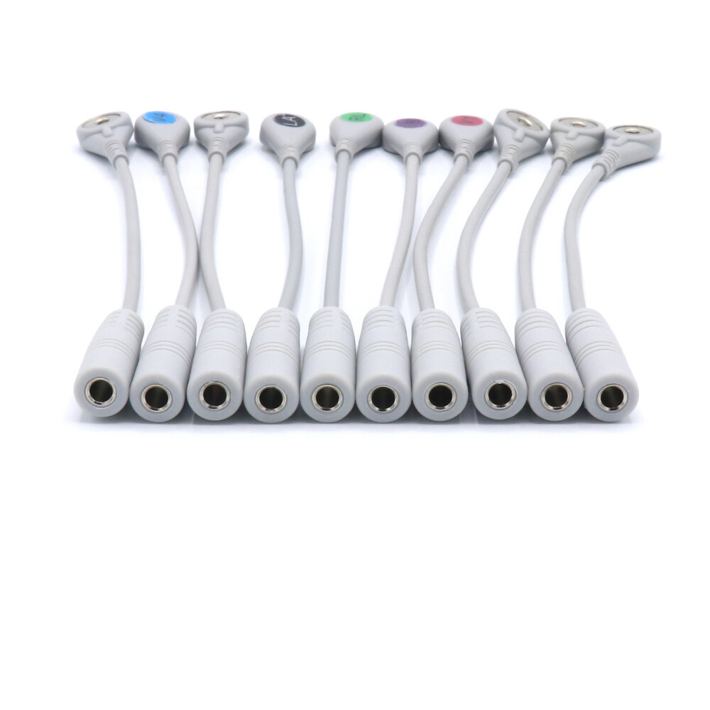 compatible EKG Banana 4.0 To Snap Adapter cables