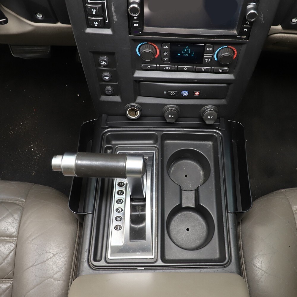 ABS Black Interior Storage Two Baskets Box For Hummer H2 2003-2007