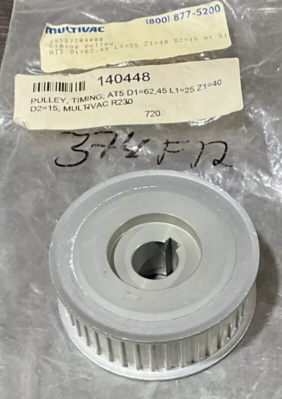 NOS Surplus Multivac 19587204000 Pulley Timing
