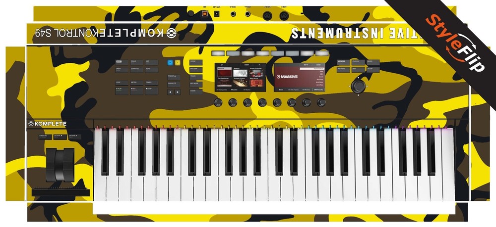Native Instruments KK S49 MK2 |Yellow Camo | Protective Decal | StyleFlip Skins