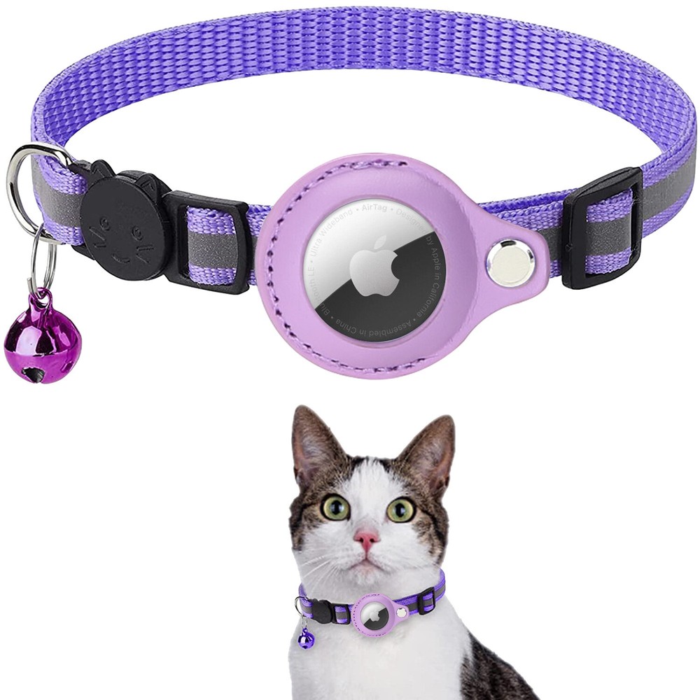 Anti-Lost WaterProof Reflective Cat Collar For Apple Airtag Protective Tracker