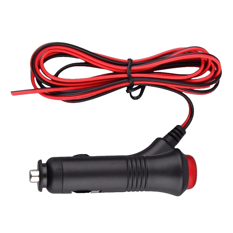 12 Volt DC Car Male Cigarette Lighter Extension Cable with On/Off Switch, 5 ft.