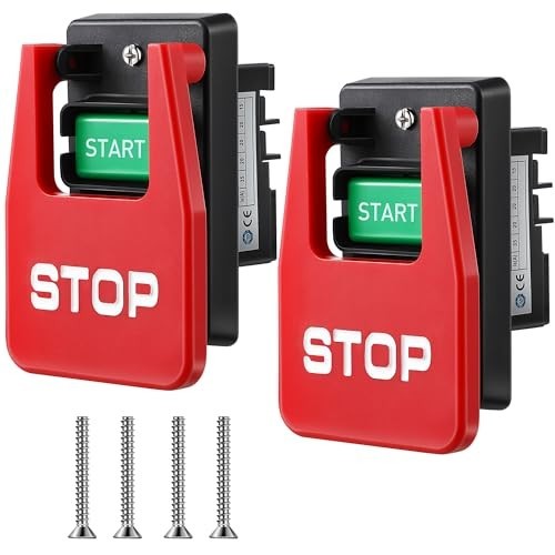 2-Pack 120V/230V On/Off Switch, 2HP Safety Paddle Switch for Table Saw & Tools