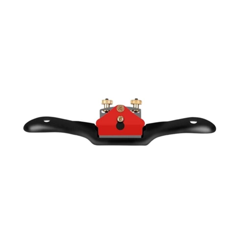 ATPCOOK 10" Adjustable Spokeshave Plane with Flat Base, Metal Black, Red