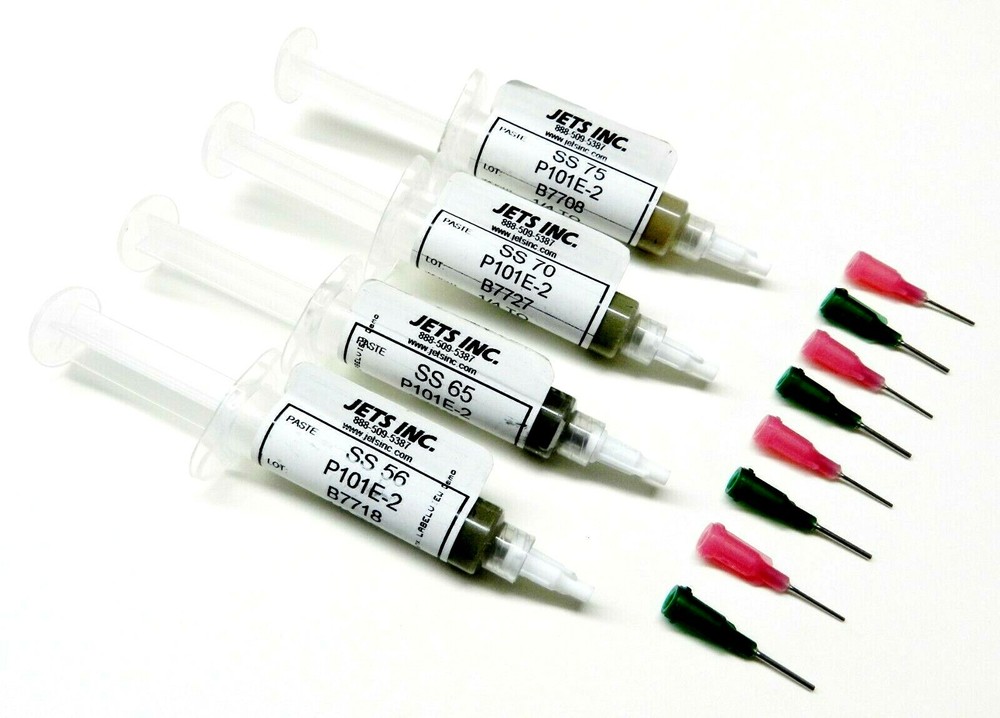 JTS Silver Solder Paste E-Soft Easy Medium Hard 1/4Toz. Syringe Soldering Paste