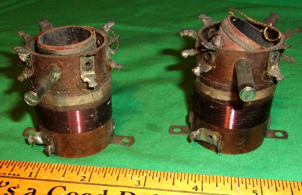 (2) Adjustable Radio Coils Variocoupler Types 2 1/4 inch