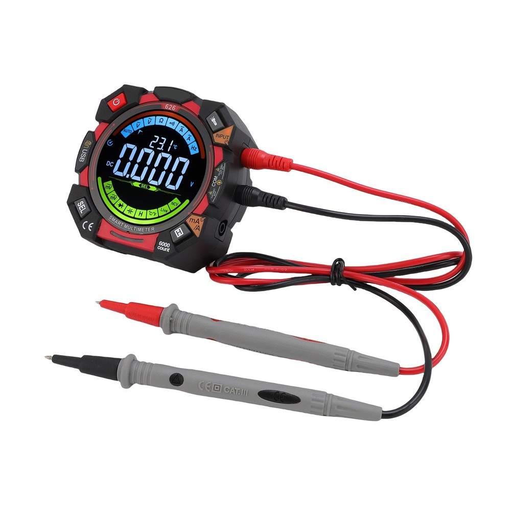 6000 Counts Multimeter With Backlit Display For Electricians WUJF