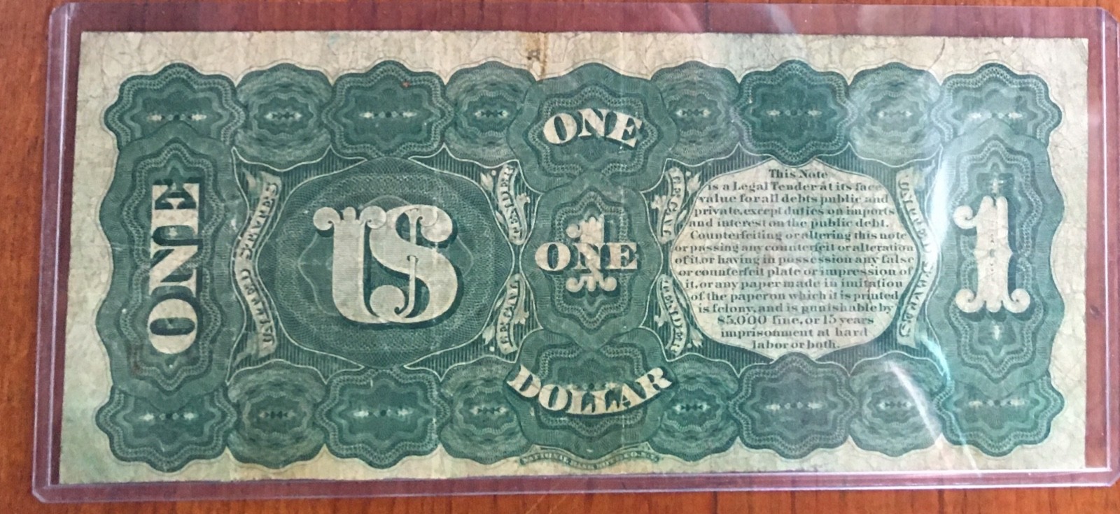 1869 $1 RAINBOW *Gorgeous Mid-Grade Example of this RARE Note* CV $1,020 in VF20