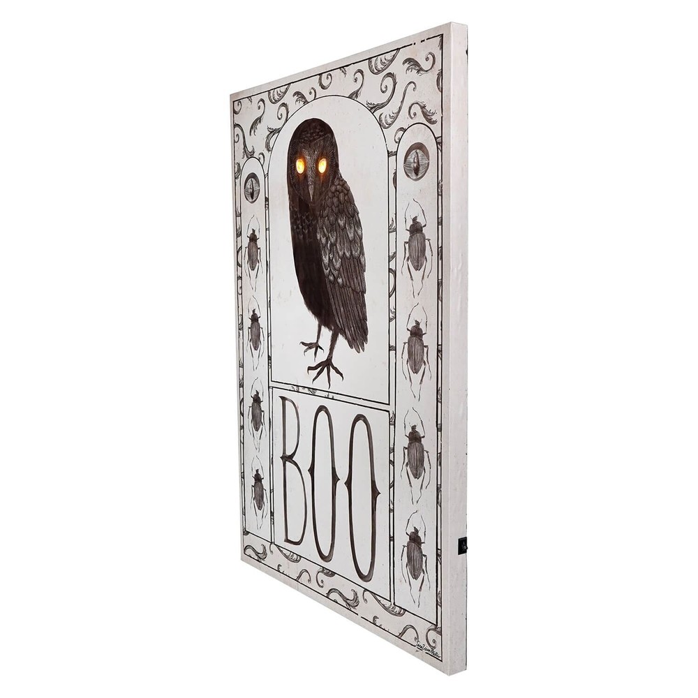 Boo Owl LED Wall Art