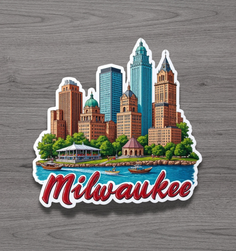 Milwaukee Fridge Magnet or Laptop Sticker