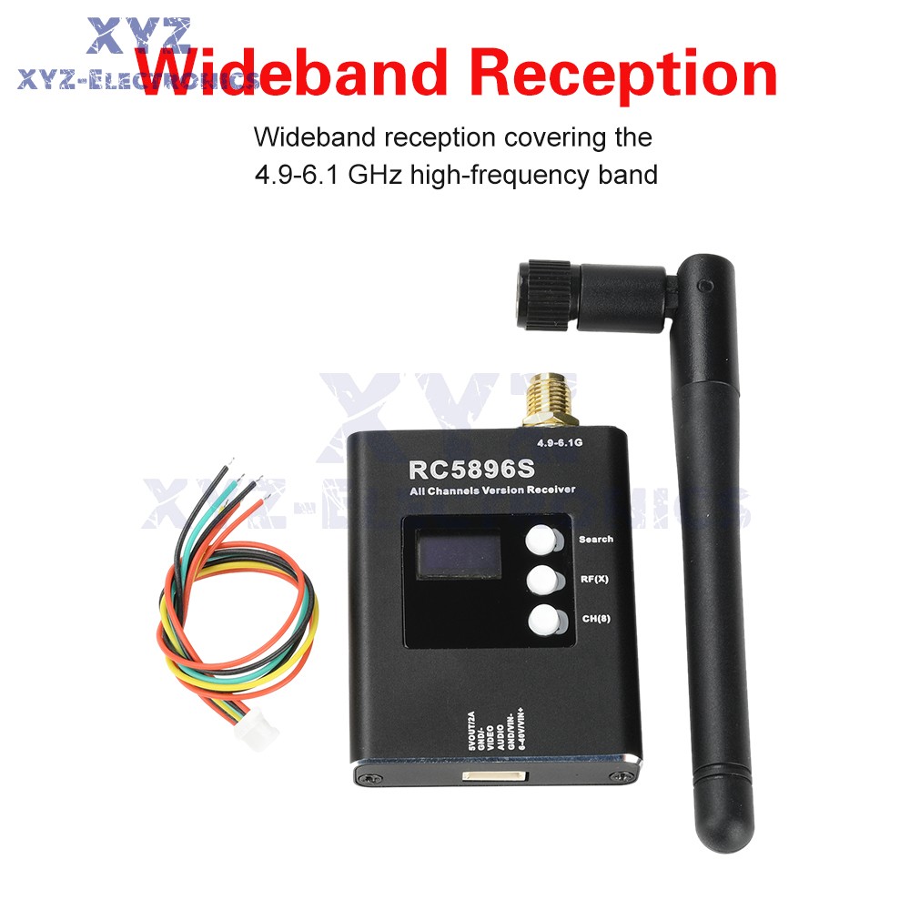 DC6-40V RC5896S Receiver 5.8GHz Video Receiver Compatible 5.8G Image Transmitter