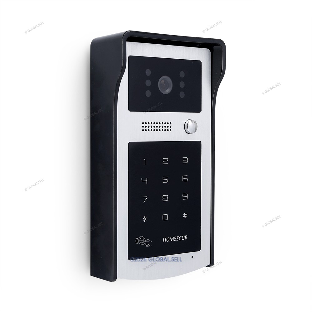 7inch Hands-free Video Door Phone Intercom System with Keyfobs Password Keypad