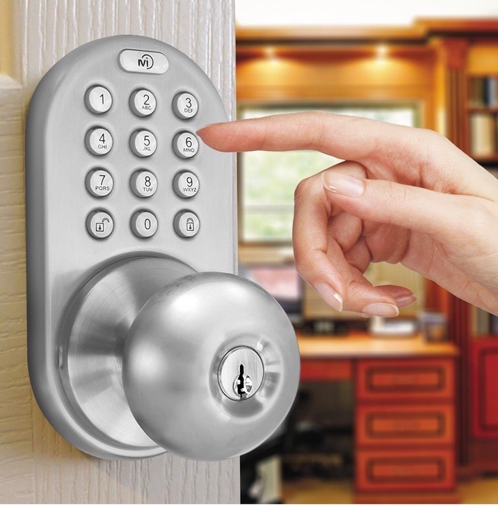Keyless Entry Door Lock Keypad Deadbolt Front Door Electronic Code Lock Knob
