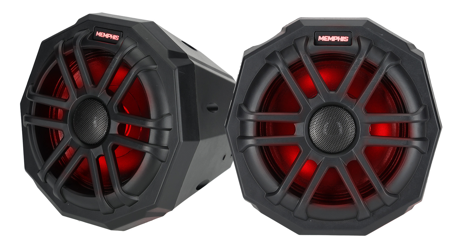 2 Memphis Audio TLN65FE PlugnPlay Speakers+Pod Enclosures For Honda Talon 2019+