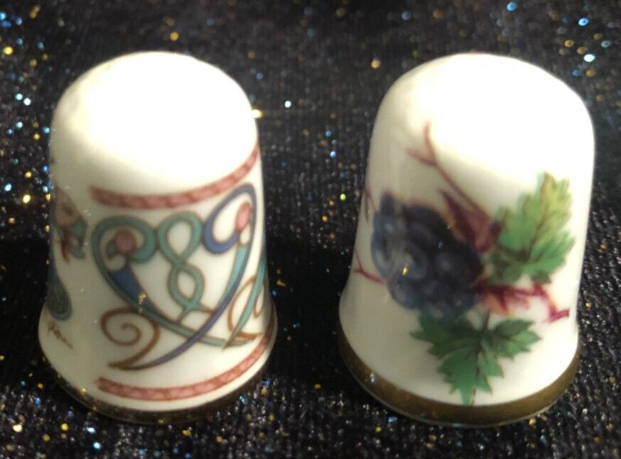2 "CAVERSWALL" THIMBLES MADE IN ENGLAND
