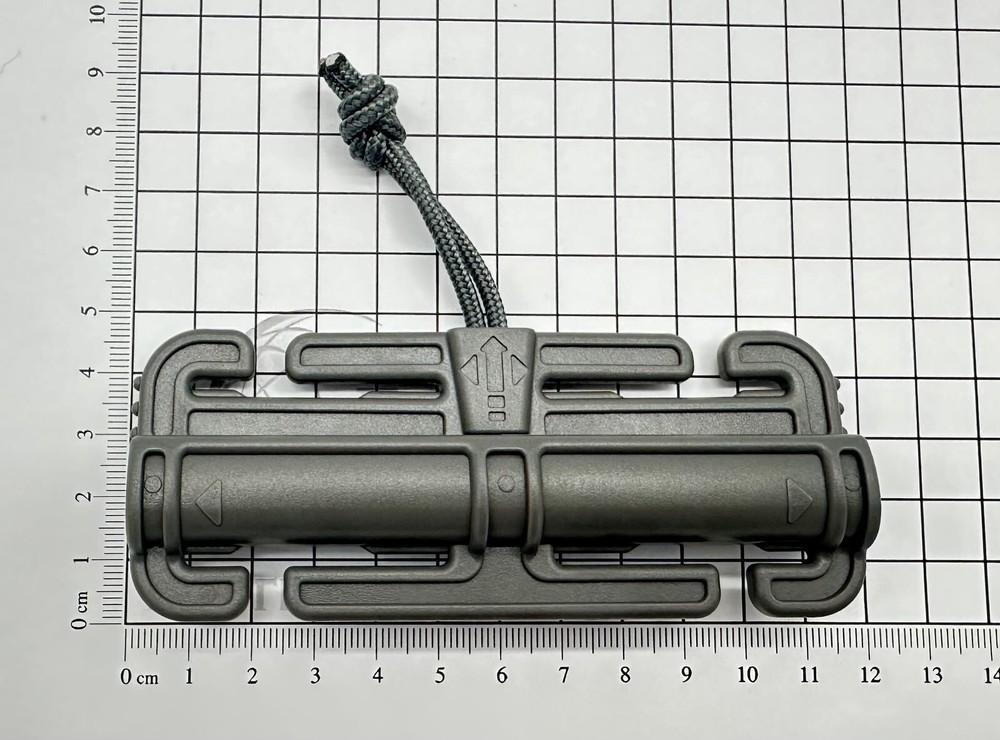 Duraflex PC Armor Split Bar Quick Release Buckle Tubes - Double Slot Wolf Grey
