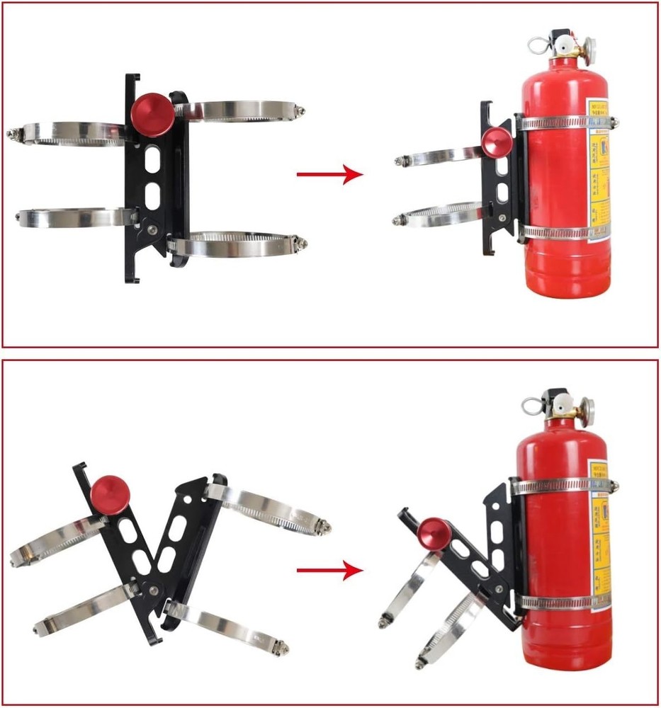 Quick Release Aluminum Roll Bar Fire Extinguisher Mount Holder Compatible wit...