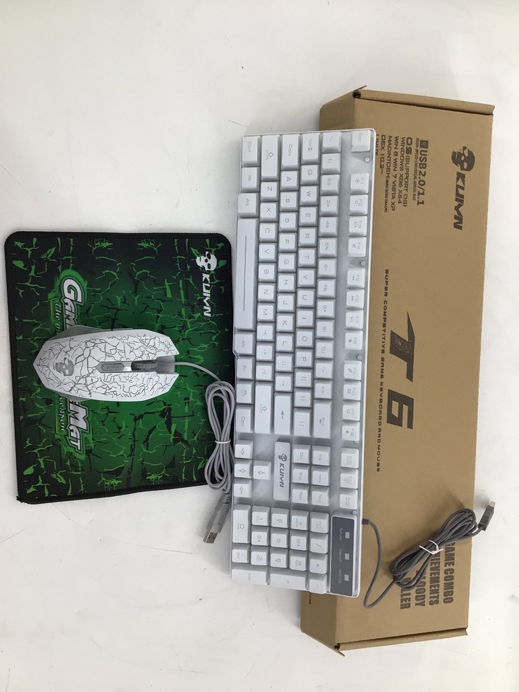 KUIYN T6 Gaming Keyboard And Mouse - White