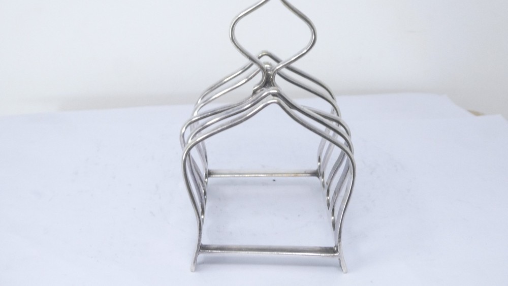 4 Four Slice Toast Rack Arched Divider Silver Plated EPNS Tableware Stand Holder